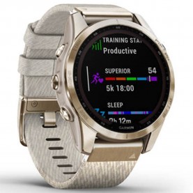 Garmin Fenix 7 Sapphire Solar Mineral Azul Titanio con Correa Blanca