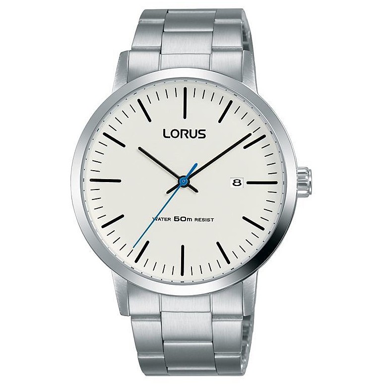 Reloj Lorus Hombre Only Time 40 mm Blanco Acero RH991JX9