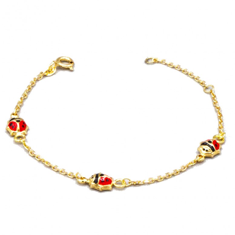 Bracciale Bambina Oro Giallo 750 Con Farfalle