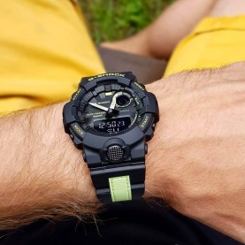 Casio G-Shock GBA800LU-1A1 Power Trainer - Reloj para hombre, que brilla en  la oscuridad, color negro