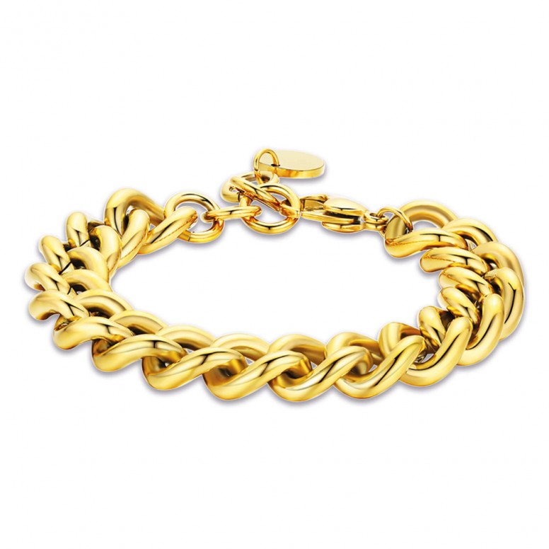 Bracciale Donna Luca Barra Catena Acciaio Gold BK2068 